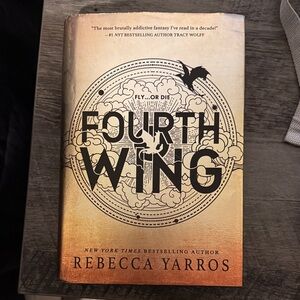 Fourth Wing by Rebecca Yarros - Gold Ombre Hardcover